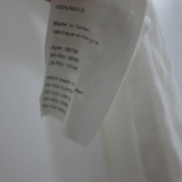 Olsen white buttoned blouse 100% viscose side split size 38 - Picture 6 of 6